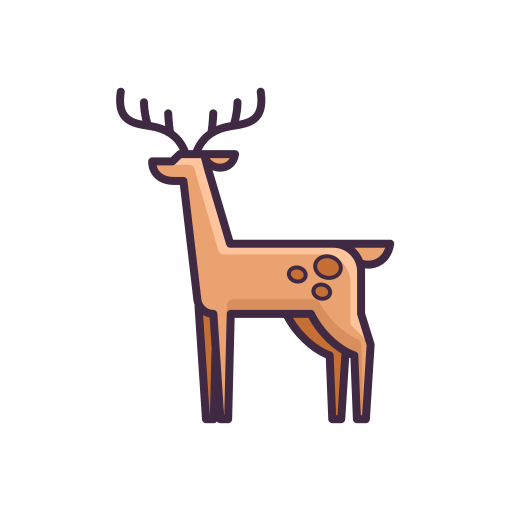 cerf Flaticons Lineal Color Icône