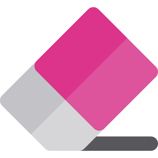 Eraser Basic Rounded Flat icon