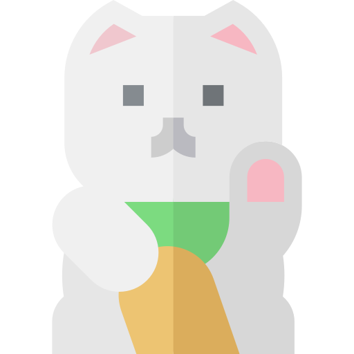 招き猫 Basic Straight Flat icon