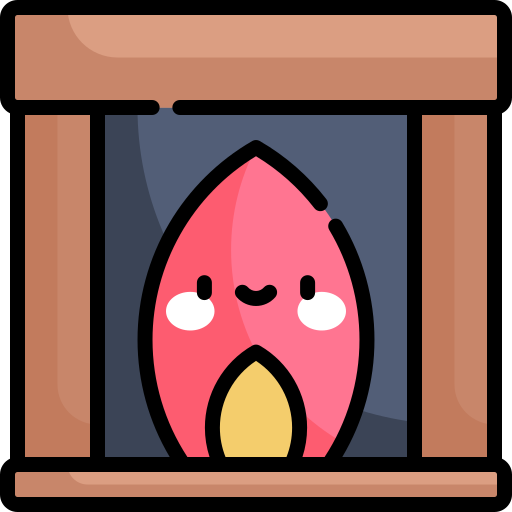 kamin Kawaii Lineal color icon