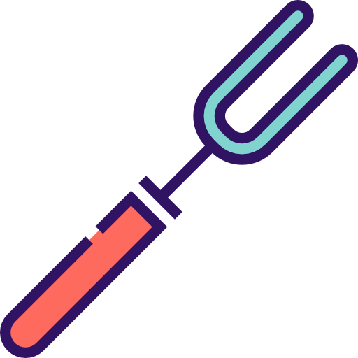 포크 Detailed Straight Lineal color icon