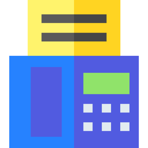 fax Basic Straight Flat Icône