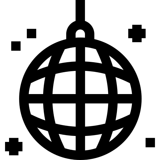 bola de discoteca Basic Straight Lineal Ícone