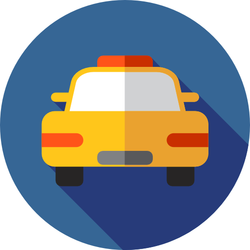 Taxi Flat Circular Flat icon