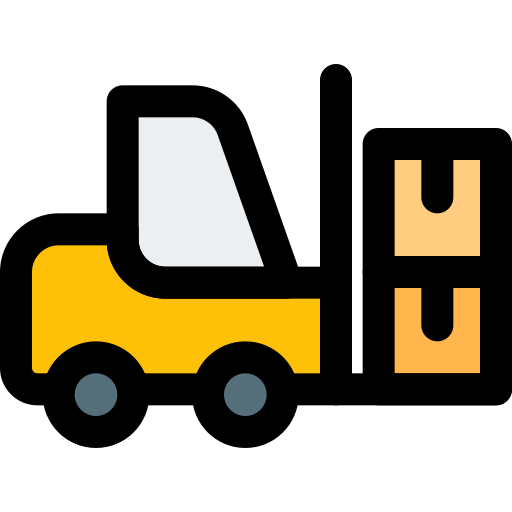 Forklift Pixel Perfect Lineal Color icon