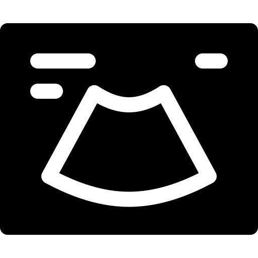 echografie Basic Rounded Filled icoon