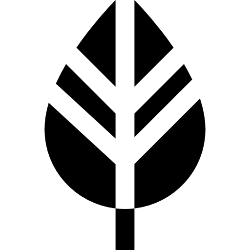 Leaf Basic Straight Filled icon