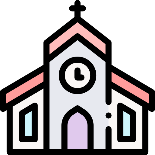 kirche Detailed Rounded Lineal color icon