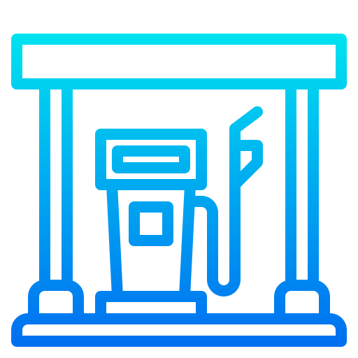 posto de gasolina srip Gradient Ícone