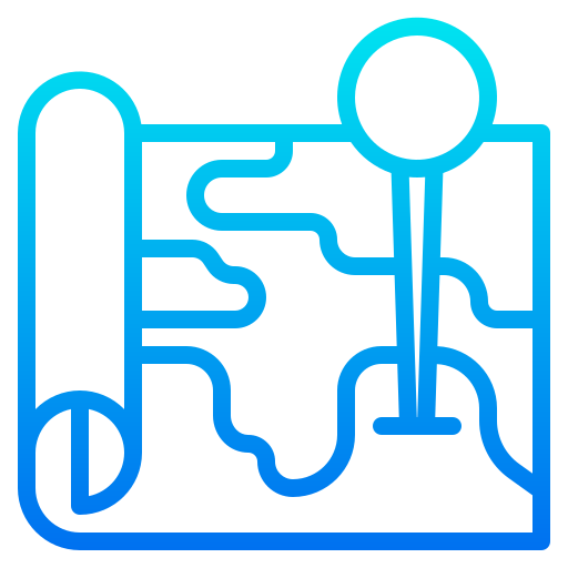 mapa srip Gradient Ícone