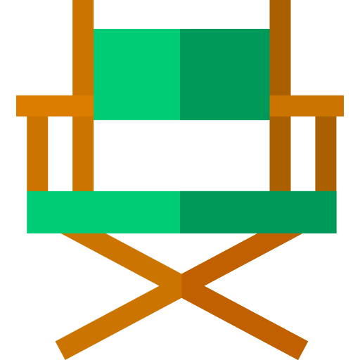 Directors chair Basic Straight Flat icon