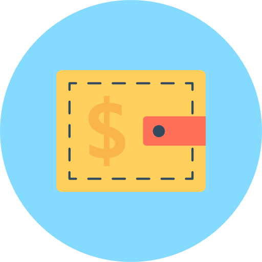 Wallet Flat Color Circular icon