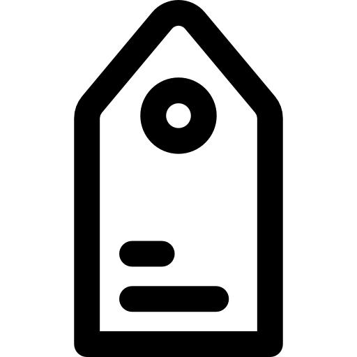 label Basic Rounded Lineal icoon