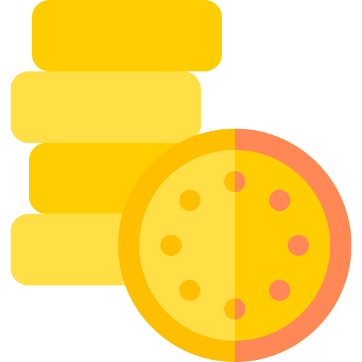 moedas Basic Rounded Flat Ícone