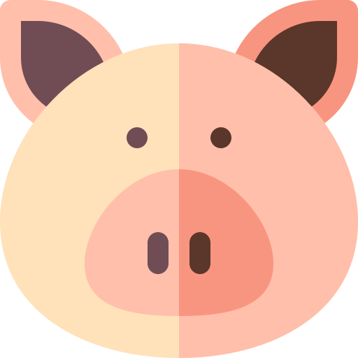 Pig Basic Rounded Flat icon