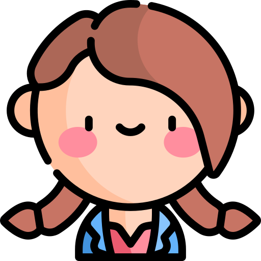 여자 Kawaii Lineal color icon