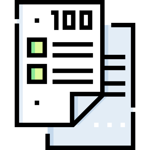 시험 Detailed Straight Lineal color icon