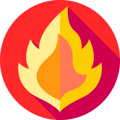 Fire Flat Circular Flat icon