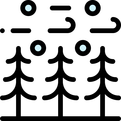 foresta Detailed Rounded Lineal color icona