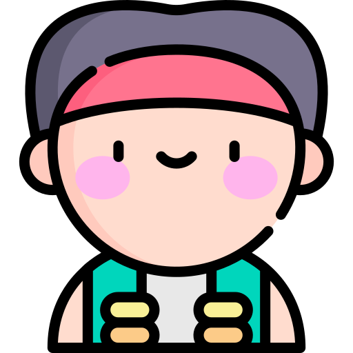 superheld Kawaii Lineal color icon