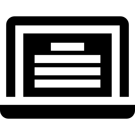 Laptop Basic Straight Filled icon