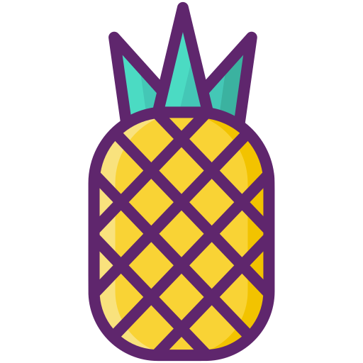 ananas Flaticons Lineal Color icona