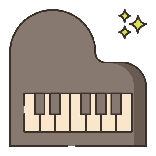 Piano Flaticons Lineal Color icon