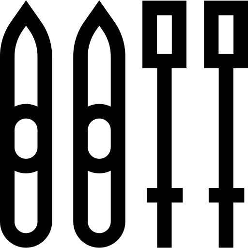 ski Basic Straight Lineal Icône