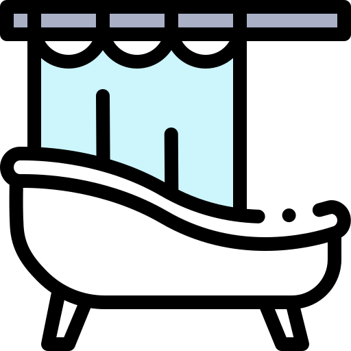 Bath Detailed Rounded Lineal color icon