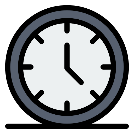 Clock Flatart Icons Lineal Color icon