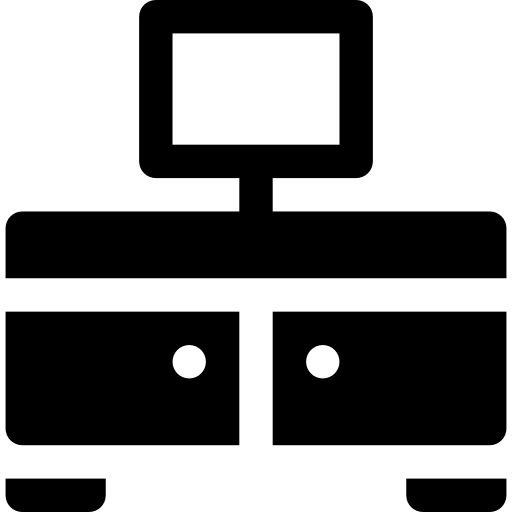 télévision Basic Rounded Filled Icône