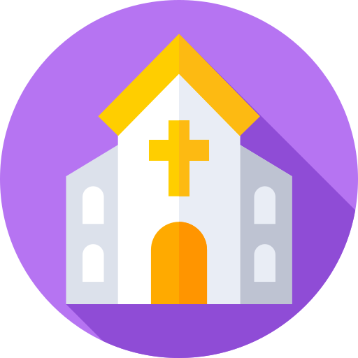 kirche Flat Circular Flat icon