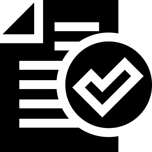 confirmation Basic Straight Filled Icône