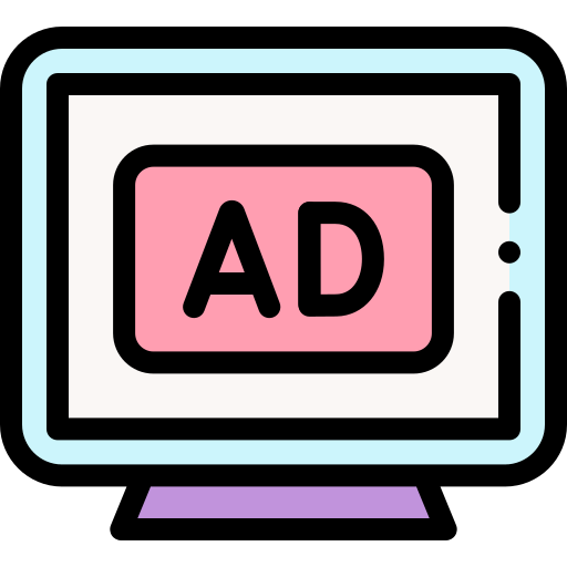 Advertisement Detailed Rounded Lineal color icon