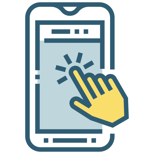 touchscreen-telefon Generic Outline Color icon