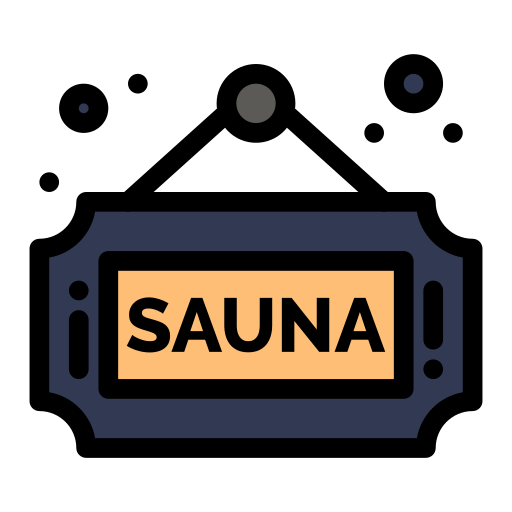 sauna Flatart Icons Lineal Color icona