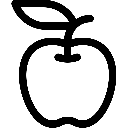 maçã Basic Rounded Lineal Ícone