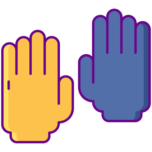 handabdruck Flaticons Lineal Color icon