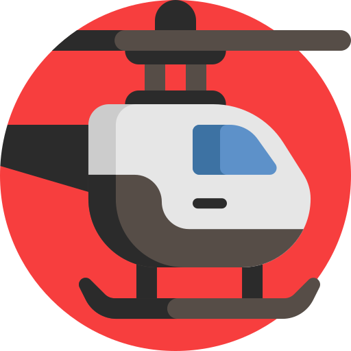 hubschrauber Detailed Flat Circular Flat icon