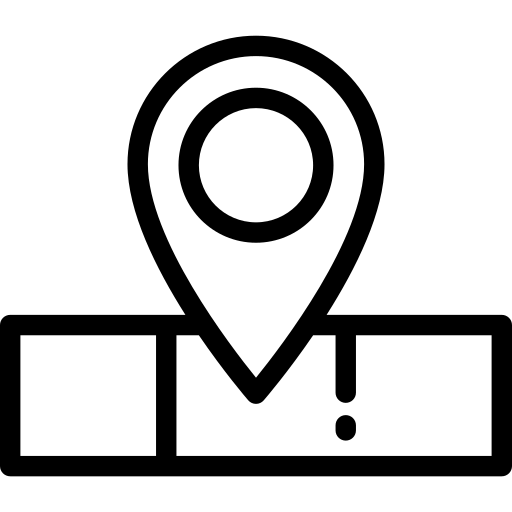 mapa Detailed Rounded Lineal Ícone