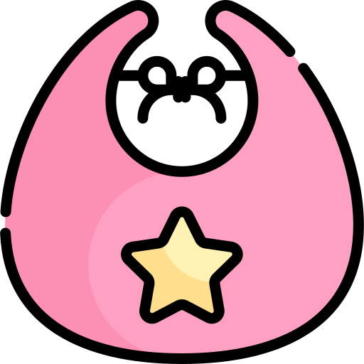 턱받이 Kawaii Lineal color icon