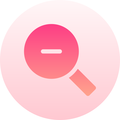 Zoom out Basic Gradient Circular icon