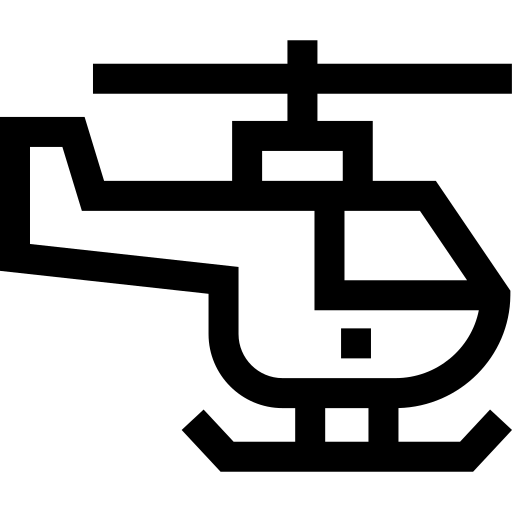 helikopter Basic Straight Lineal icoon