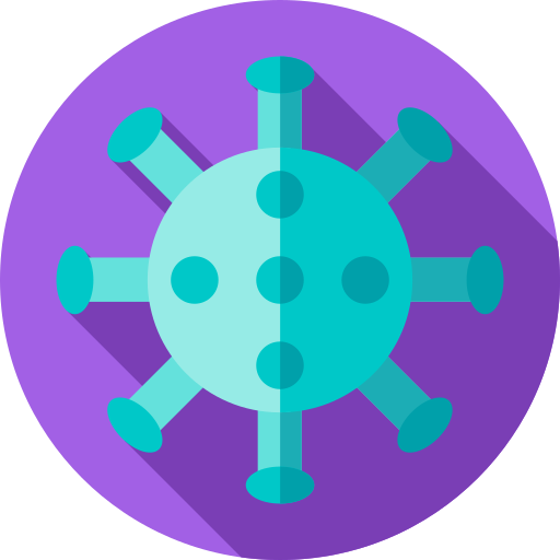 virus Flat Circular Flat icon