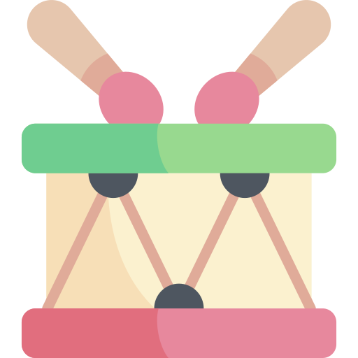 Drum Kawaii Flat icon