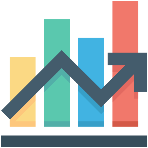 wachstum diagramm Creative Stall Premium Flat icon