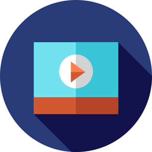 videoplayer Flat Circular Flat icon