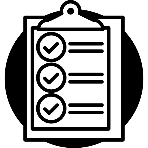 Clipboard with check list  icon