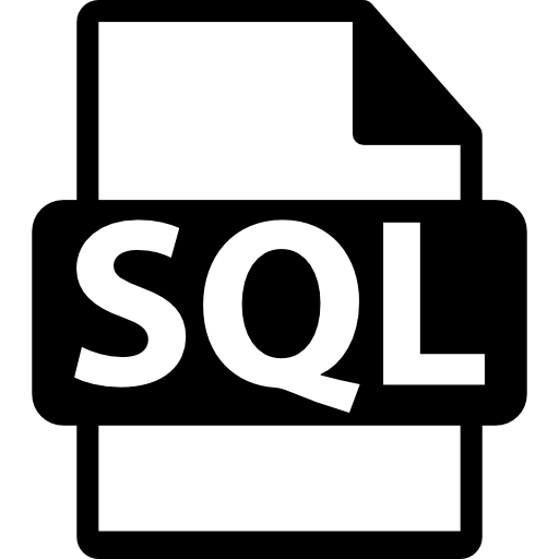 format de fichier sql  Icône