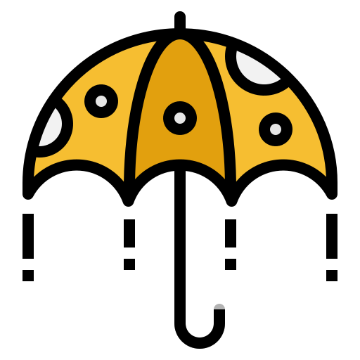 Umbrella Generic Outline Color icon